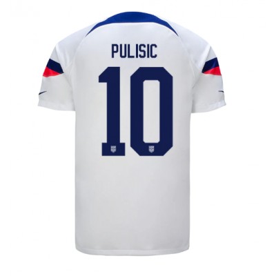 Fotballdrakt Herre forente stater Christian Pulisic #10 Hjemmedrakt VM 2022 Kortermet